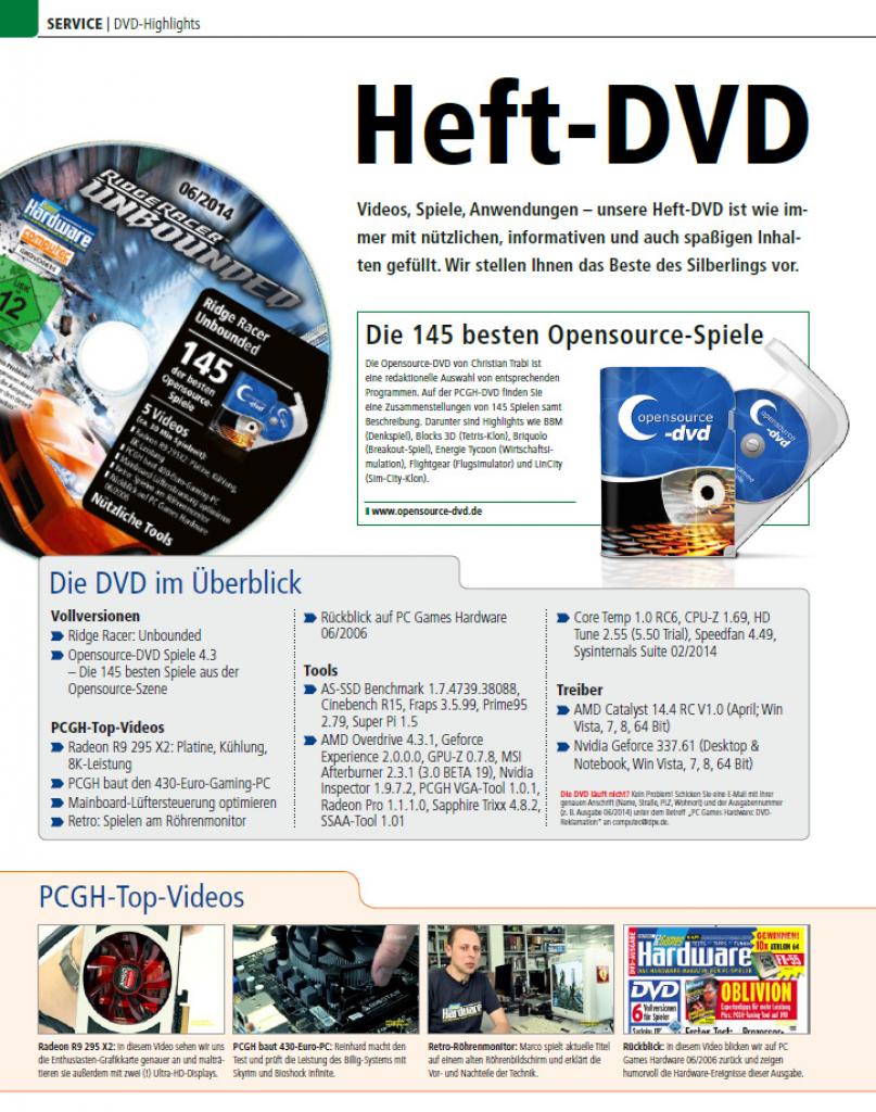 [30/04/2014] PCGH 06/2014: DVD-Inhalt