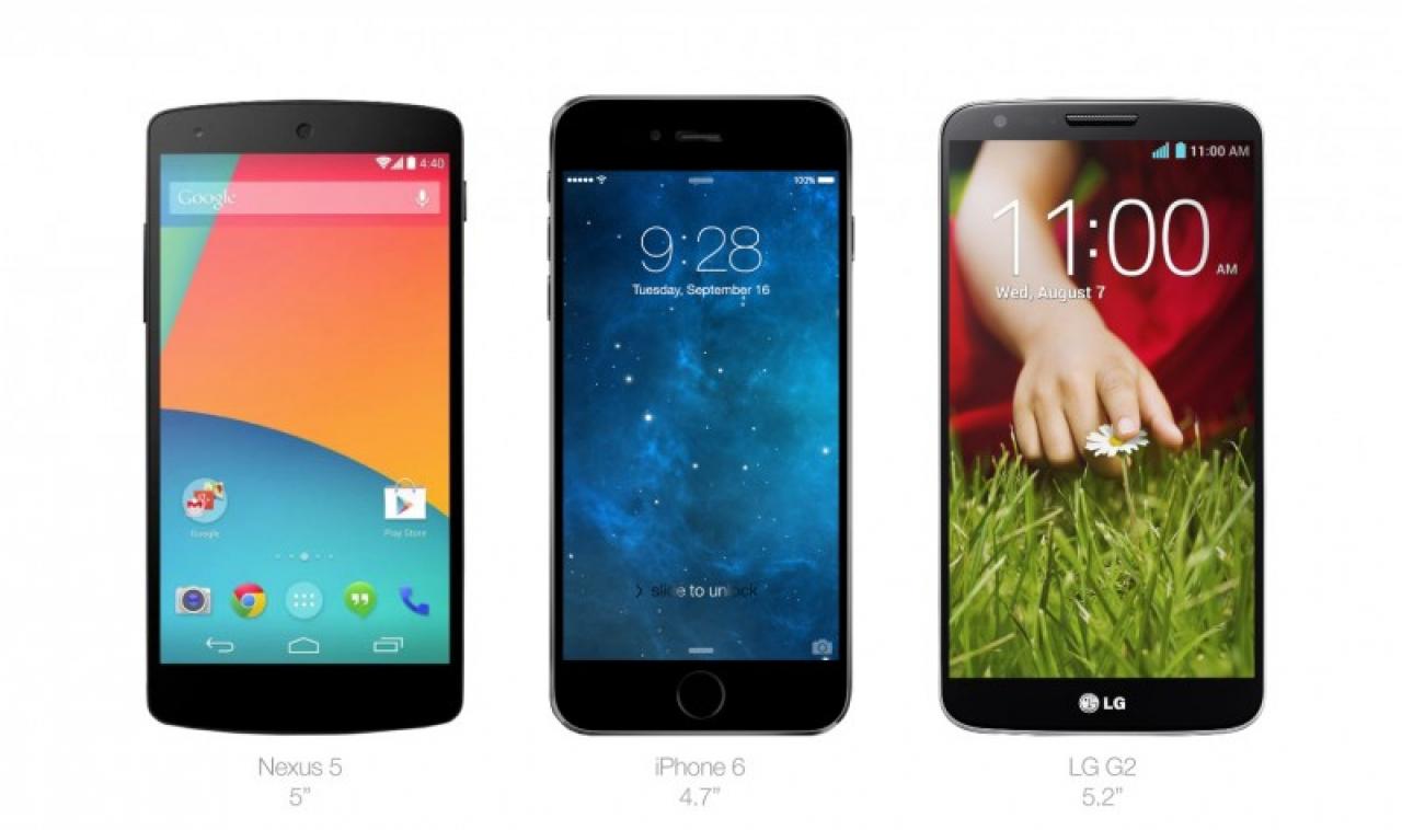 [25/04/2014] iPhone 6: Größenvergleich mit Galaxy S5, HTC One M8 & Co. auf Gerüchtebasis (3)