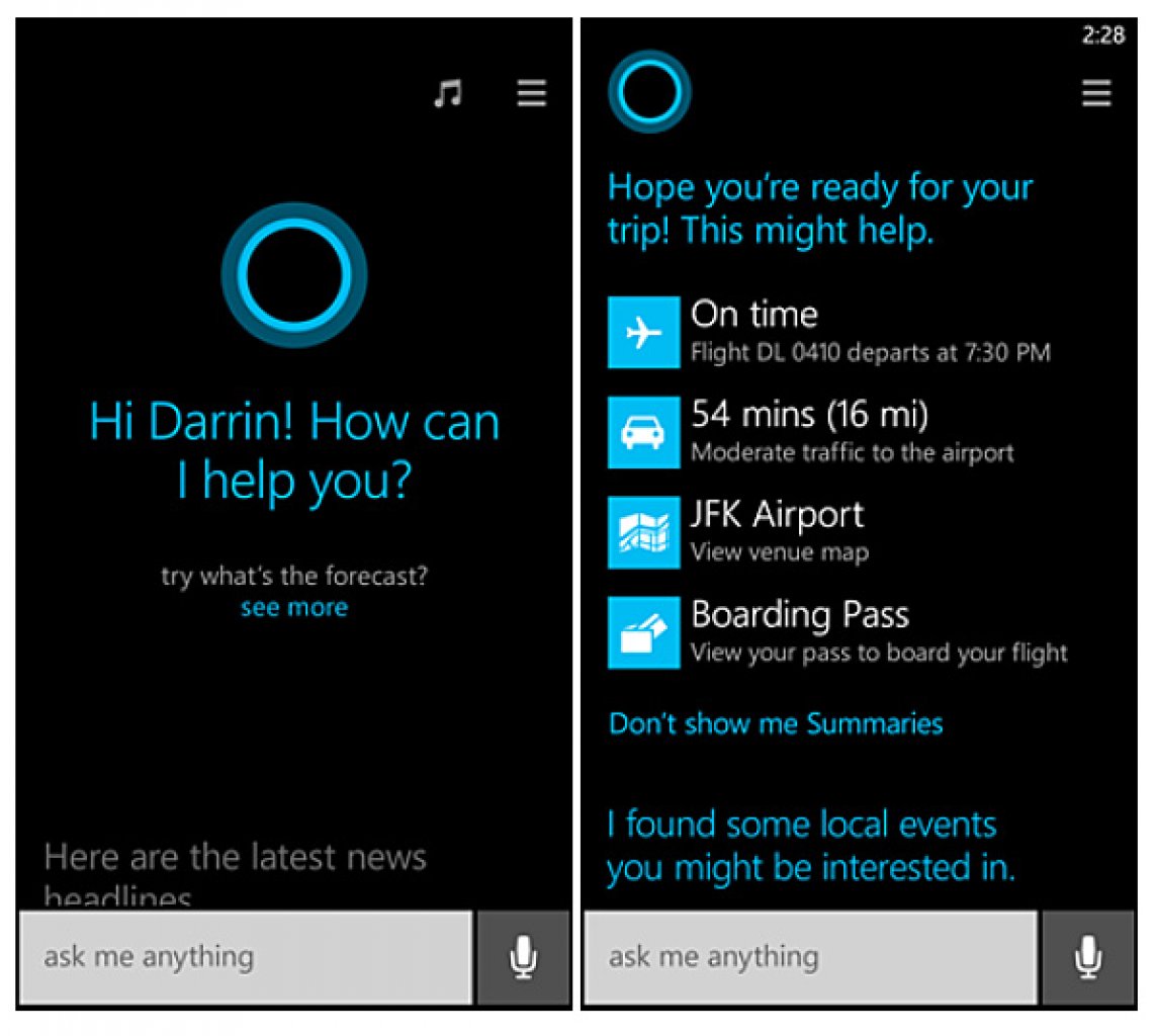 [03/04/2014] 2014: Sprachsteuerung Microsoft Cortana.