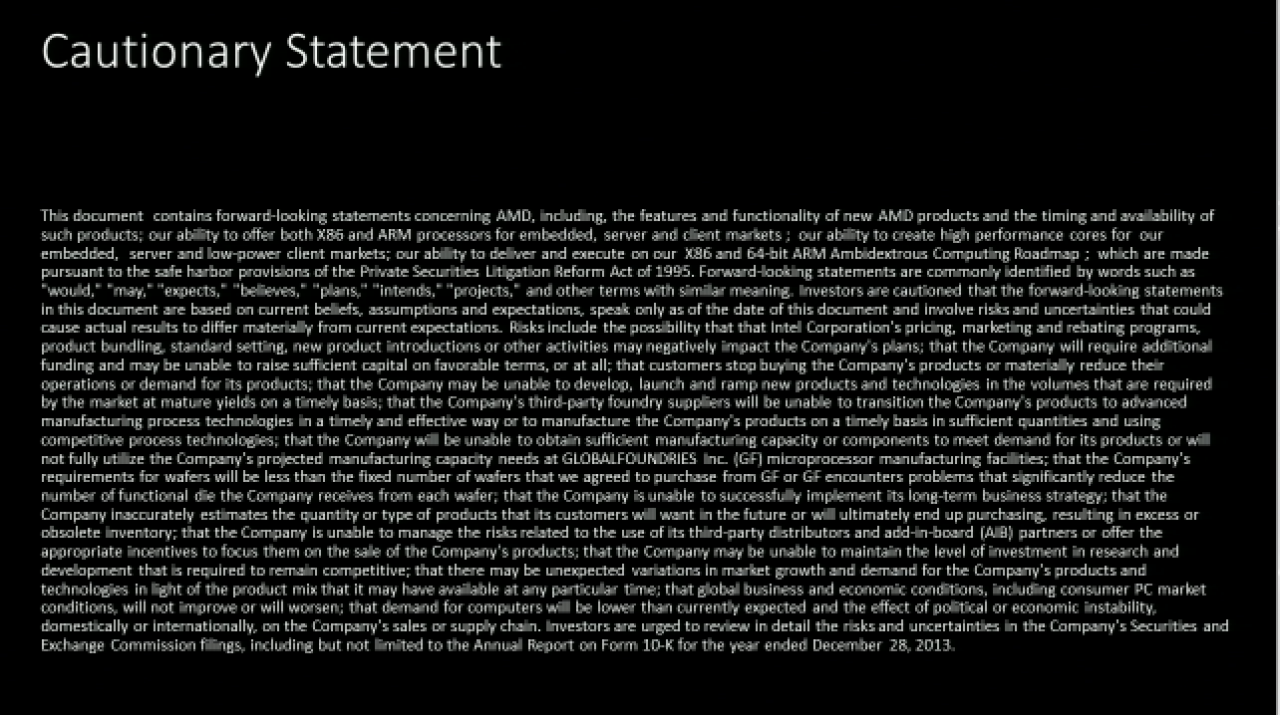 [05/05/2014] AMD Core Innovation Update Investor Webcast Slide 02