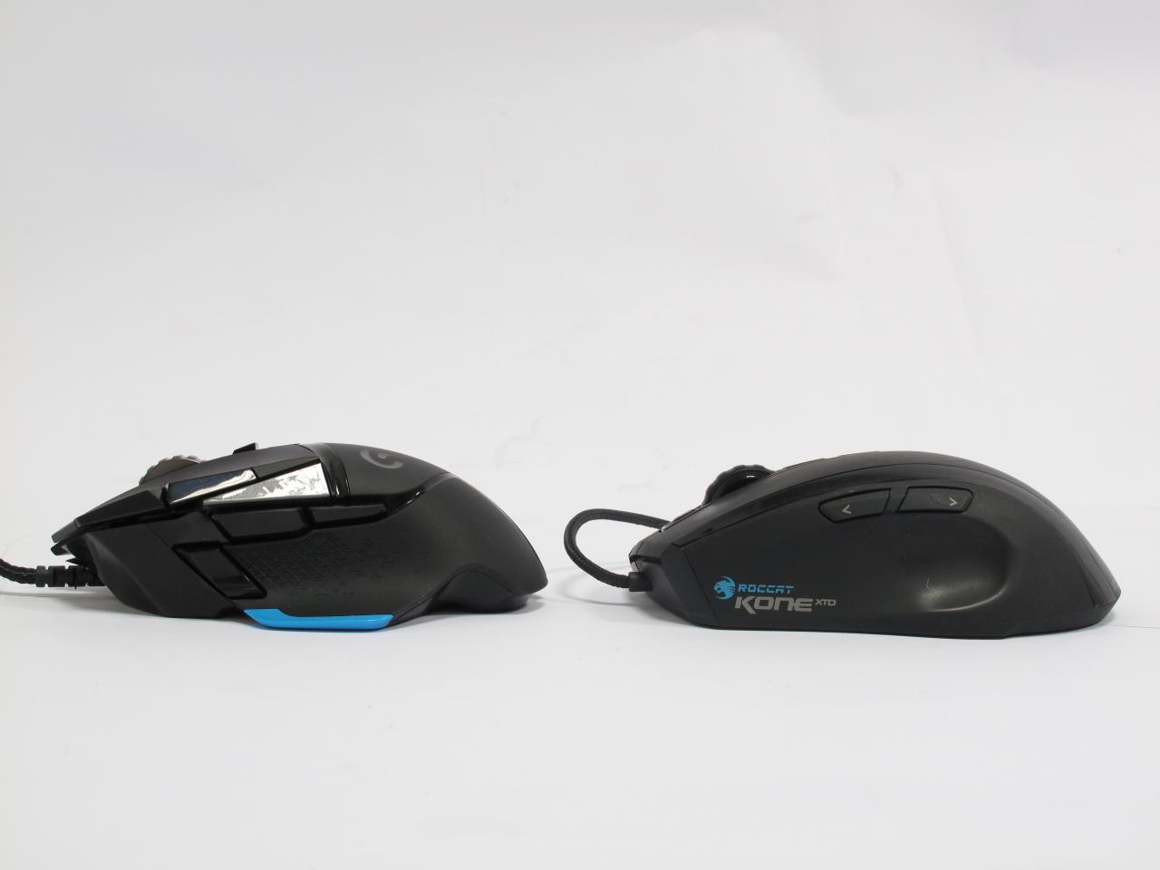 [15/05/2014] Logitech G502 Proteus Core: Größenvergleich mit Roccat Kone XTD