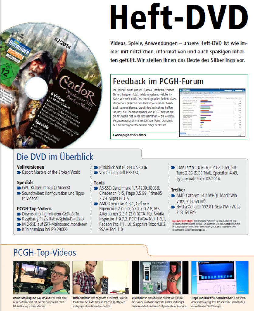 [28/05/2014] PCGH 07/2014: Heft-DVD