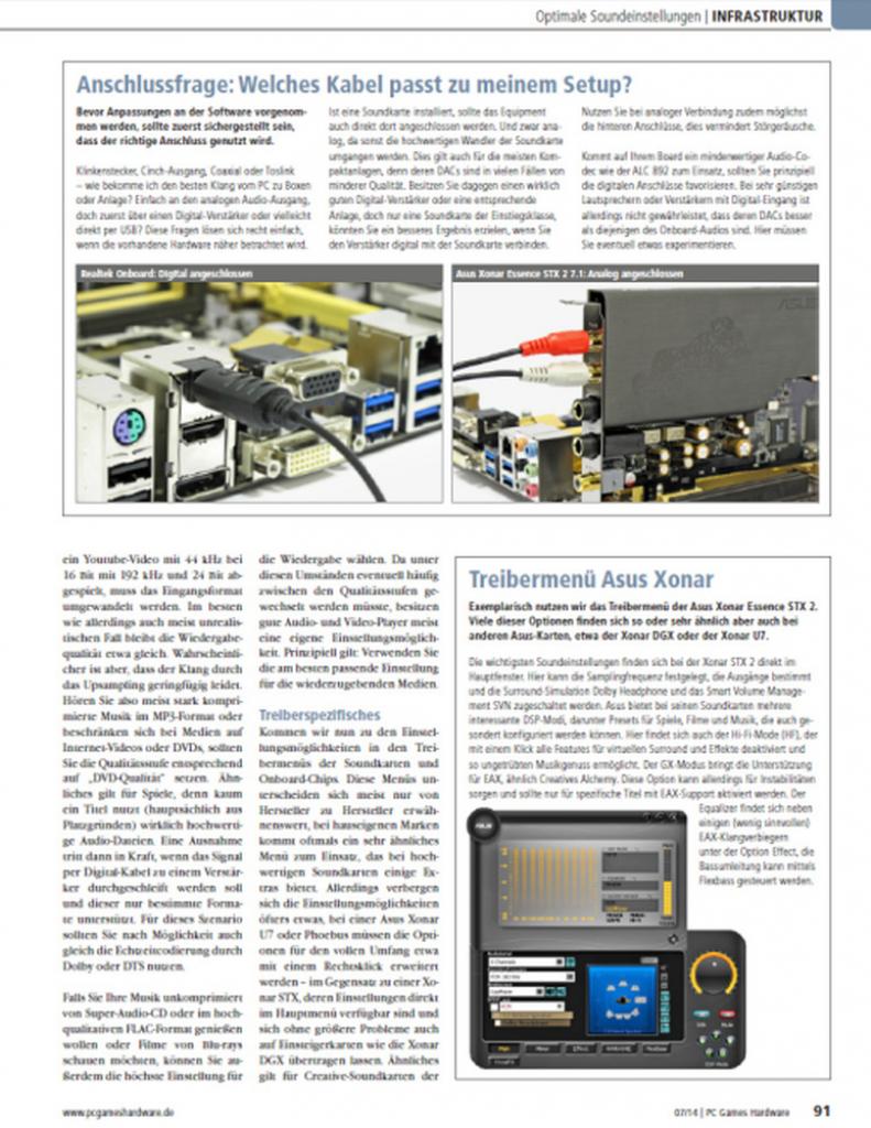 [28/05/2014] PCGH 07/2014: Sound optimieren