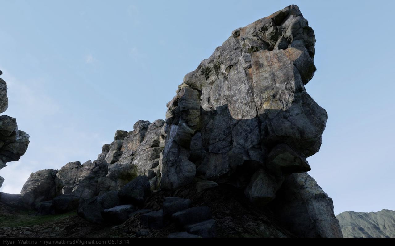 [15/05/2014] So könnten Berglandschaften einmal in Open-World-Spielen auf Basis der Unreal Engine 4 aussehen. (2)