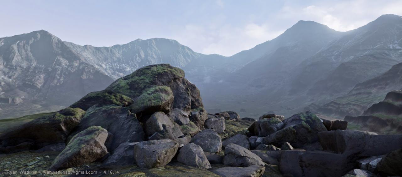 [15/05/2014] So könnten Berglandschaften einmal in Open-World-Spielen auf Basis der Unreal Engine 4 aussehen. (7)