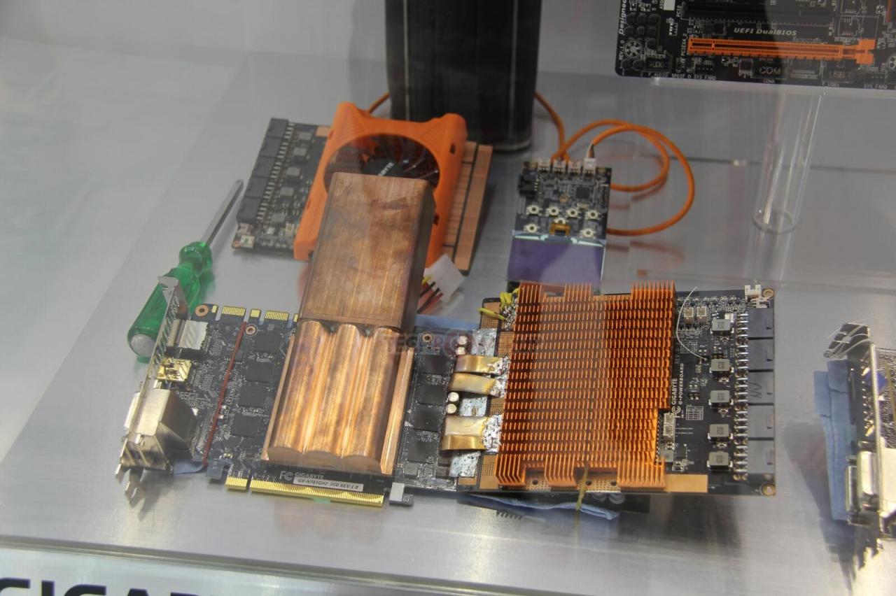 [02/06/2014] Gigabyte zeigt VRM-Broads und Flüssigstickstoff-Kühler für Grafikkarten (1)