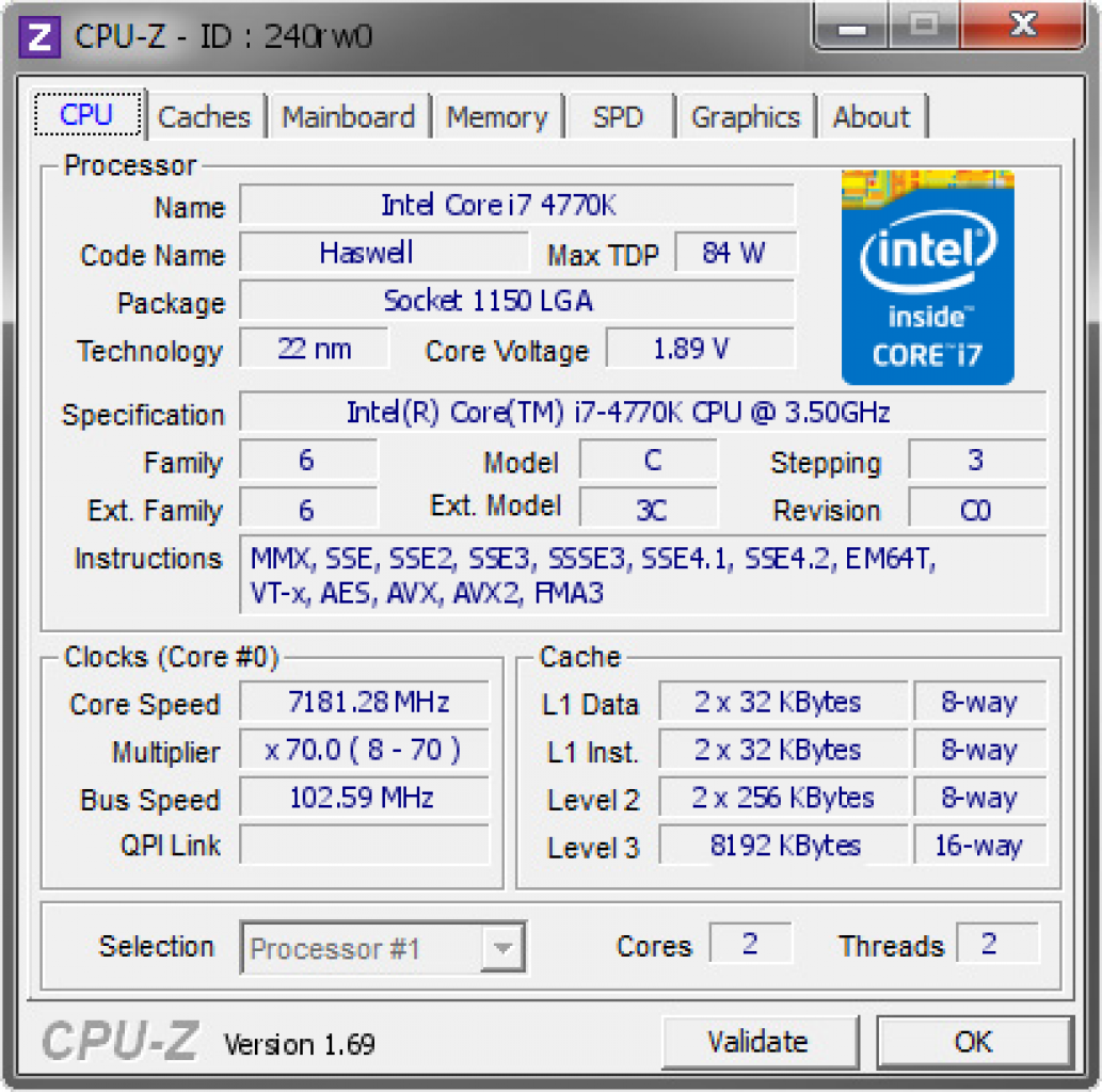 [11/06/2014] Hwbot: Intel Core i7-4770K auf 7.181 MHz übertaktet und neue Rekorde aufgestellt (1)