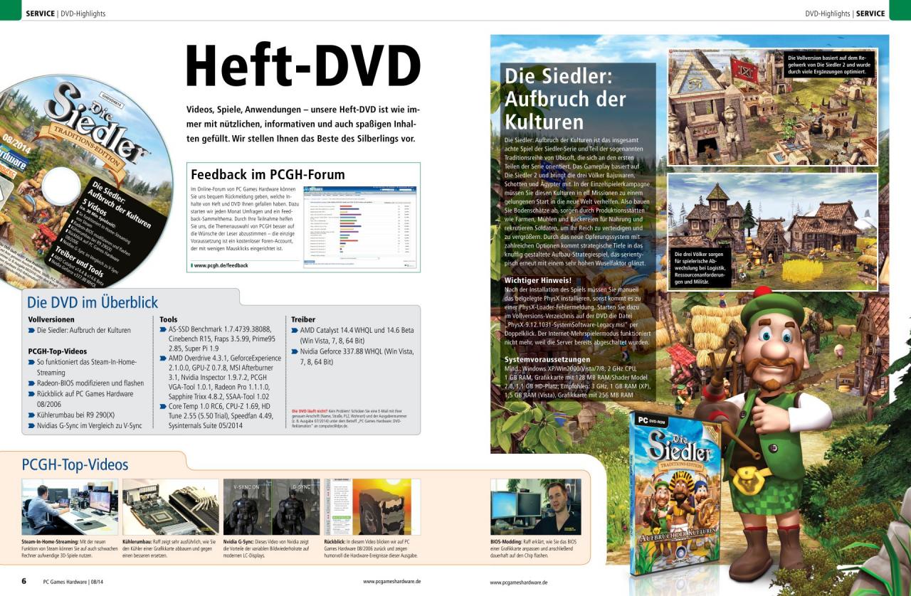 [27/06/2014] PCGH 08/2014: DVD-Inhalt