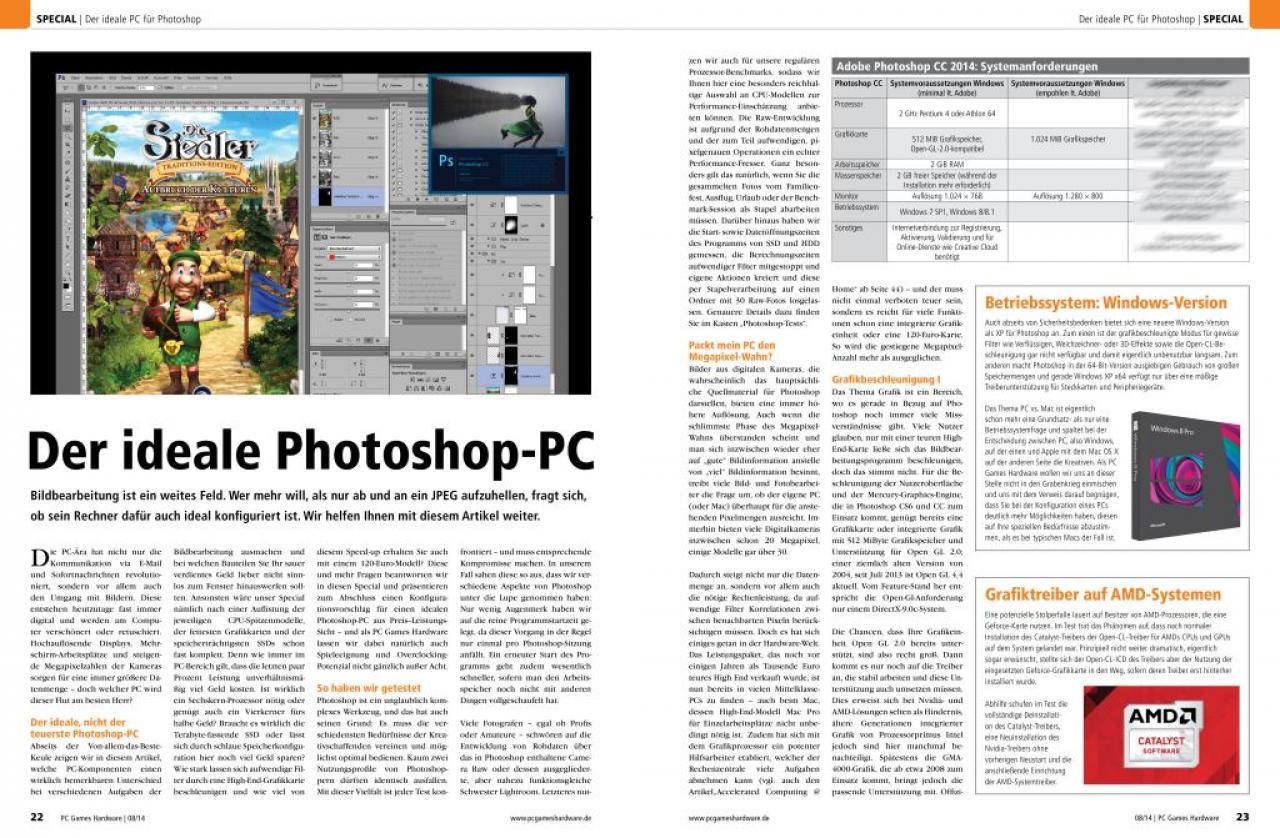 [27/06/2014] PCGH 08/2014: Der ideale PC für Photoshop
