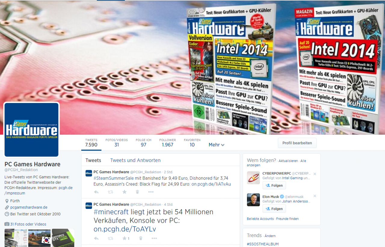 [27/06/2014] Twitter-Account der Redaktion jetzt mit redaktionellen Tweets