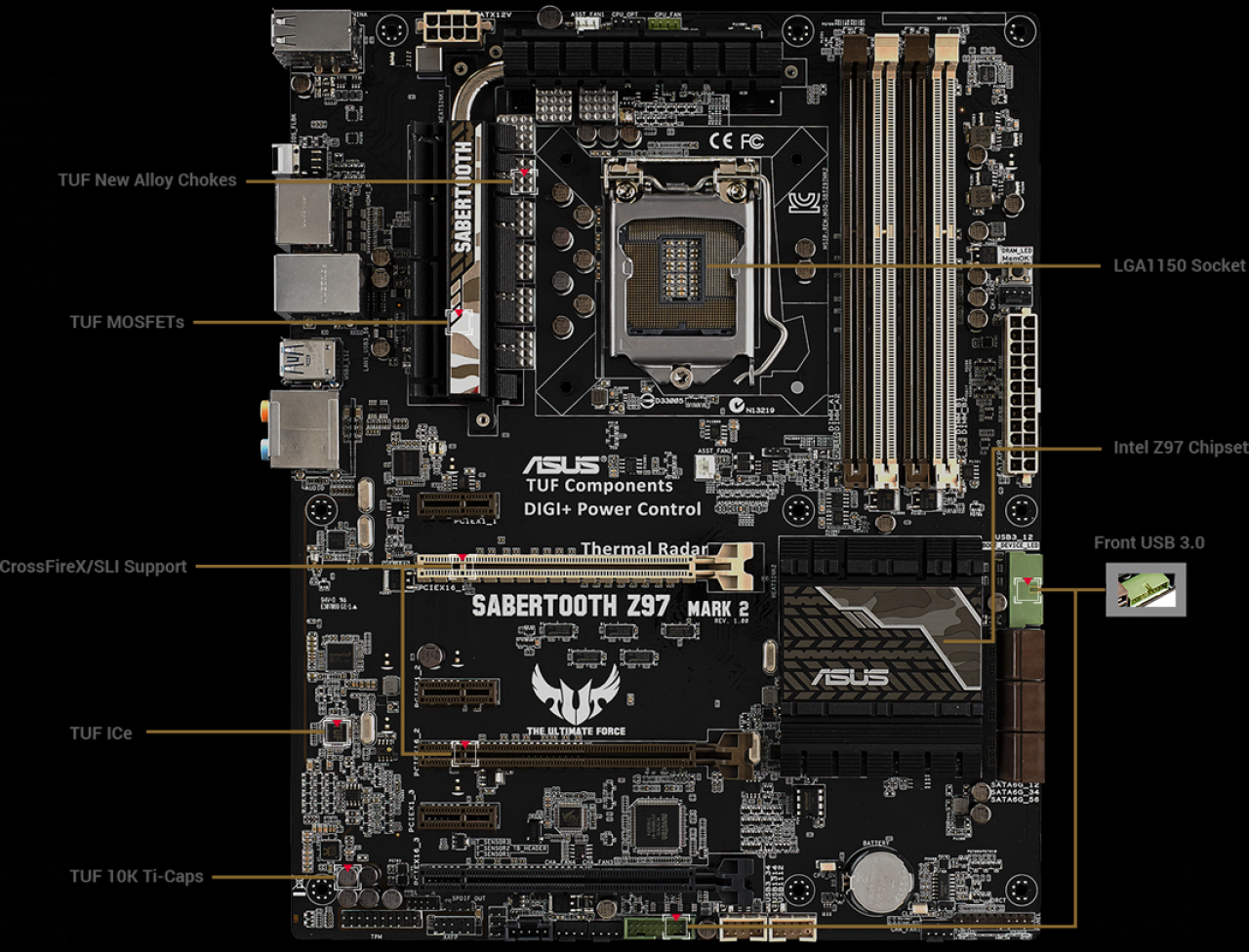 [03/06/2014] ASUS TUF Sabranco und Sabertooth Z97 Mark 2 Motherboards gesichtet