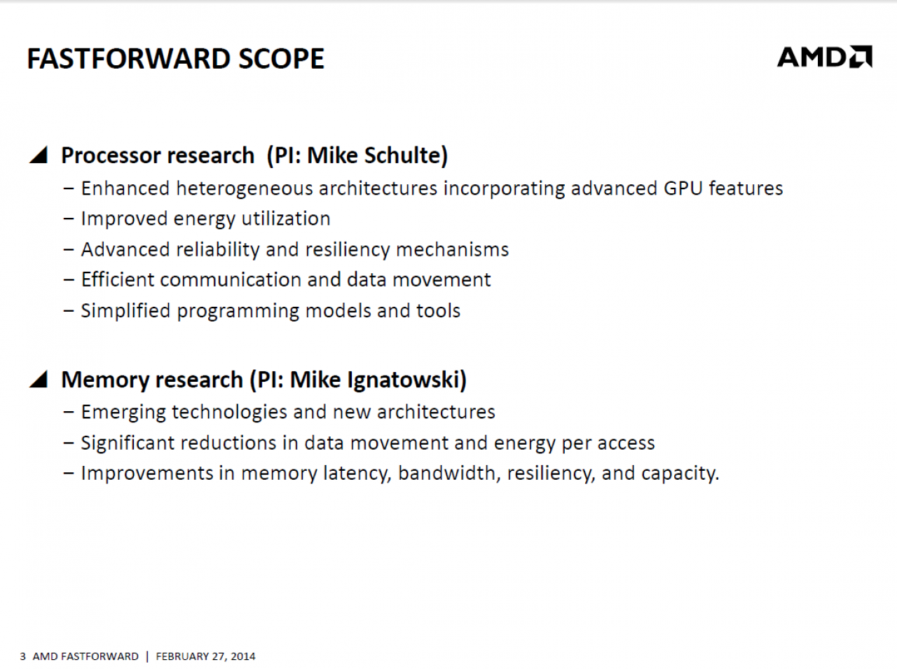 [23/07/2014] AMD Fastforward Project: Forschung an Stacked- und Two-Level-Memory sowie PIM (2)
