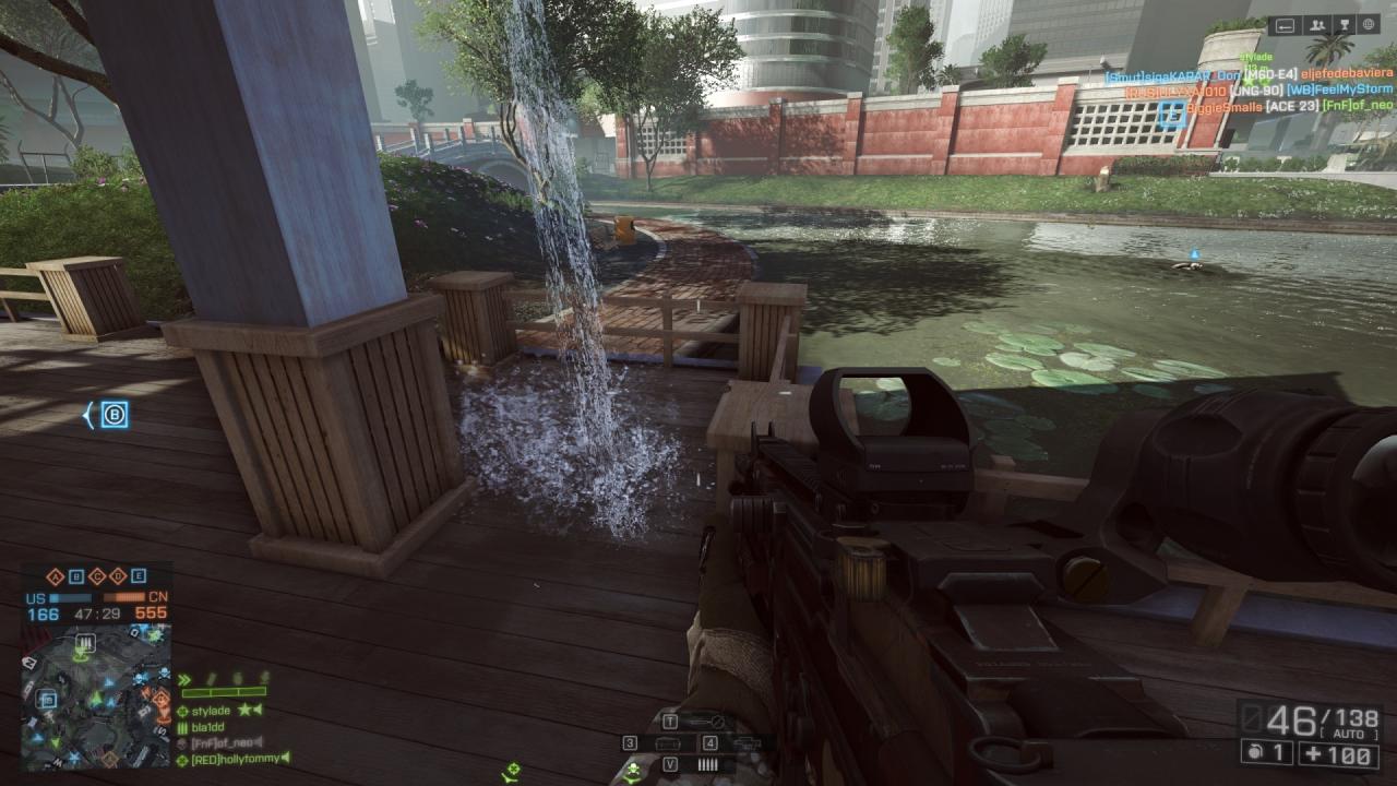 [16/07/2014] Battlefield 4 Dragon's Teeth - Das vom Dach fallende Wasser hätte etwas mehr Aufmerksamkeit der Grafiker verdienen können.