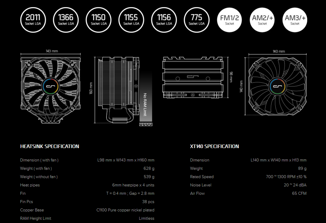 [30/07/2014] Cryorig H5 Universal: Mid-Range-CPU-Kühler für 40 Euro angekündigt (1)