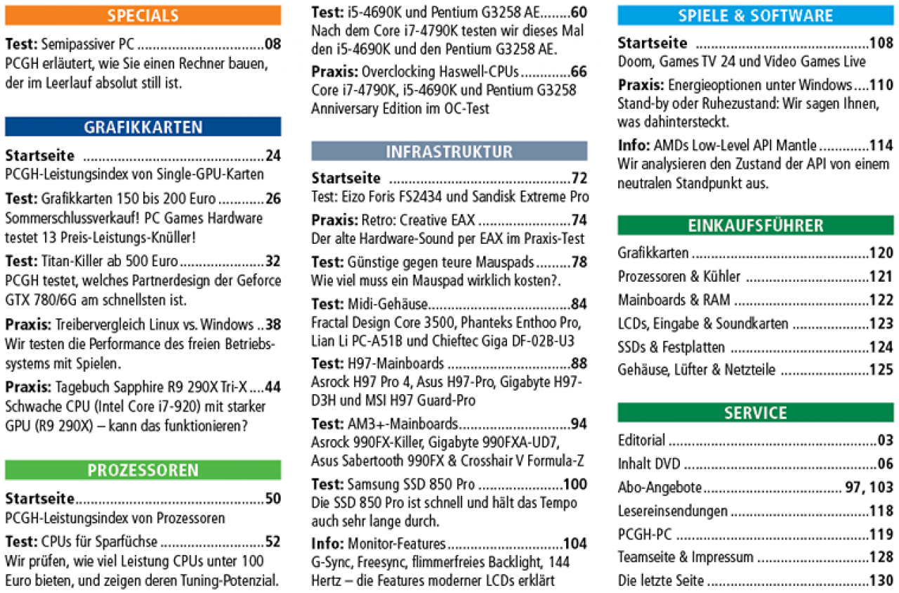 [31/07/2014] Inhalt Heft