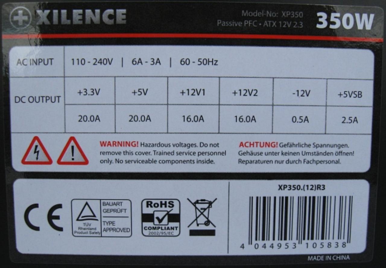 [03/07/2014] Xilence Redwing (350 Watt)