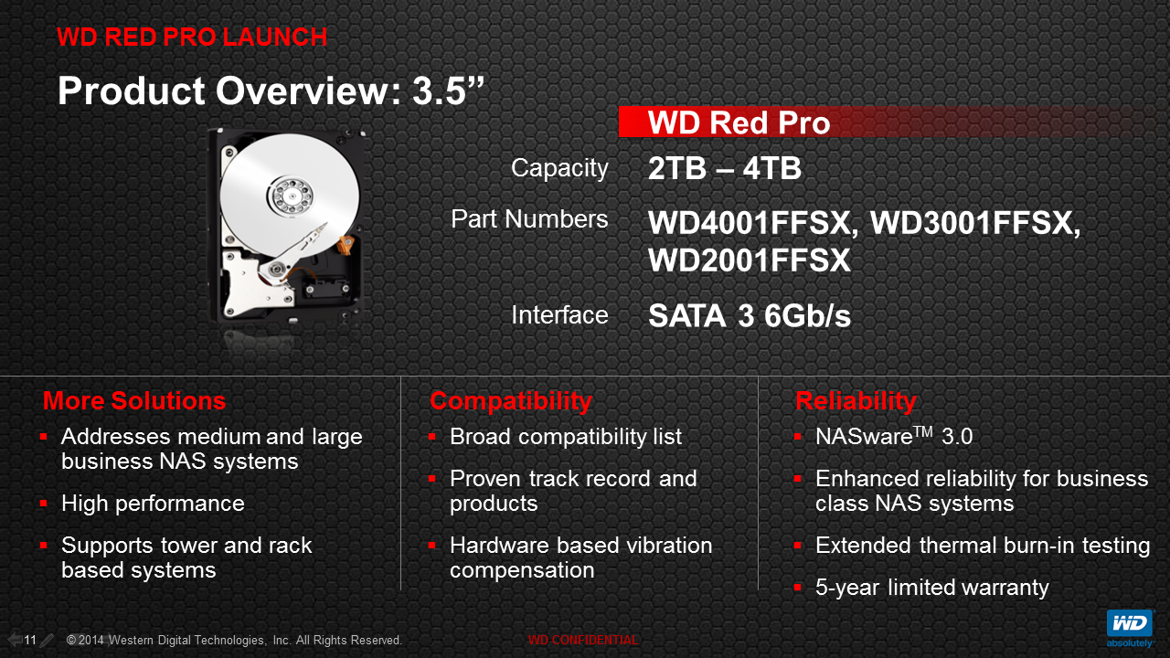 [21/07/2014] Western Digital: Red- und Green-Festplatten mit 6 TByte, neue Red-Pro-Serie (2)