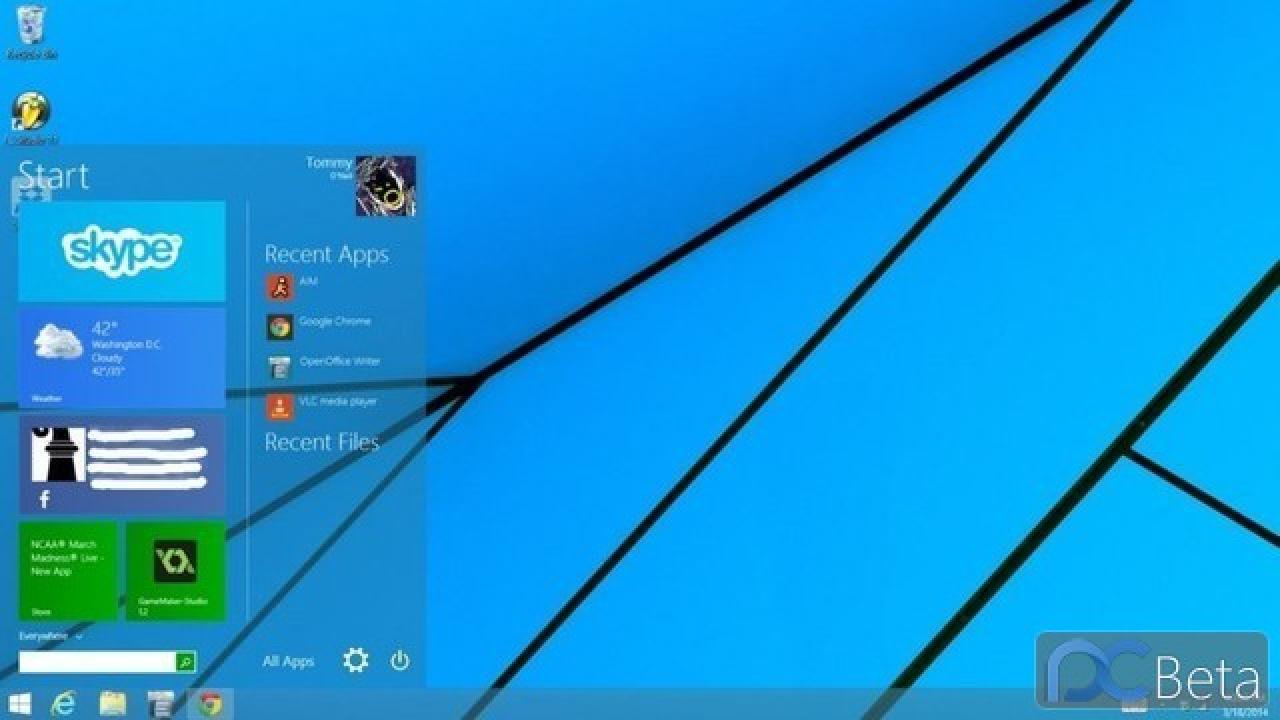 [13/07/2014] Windows 9: Angebliche Screenshots zeigen neues Startmenü - Metro UI fliegt raus, Direct X 12-Unterstützung wahrscheinlich