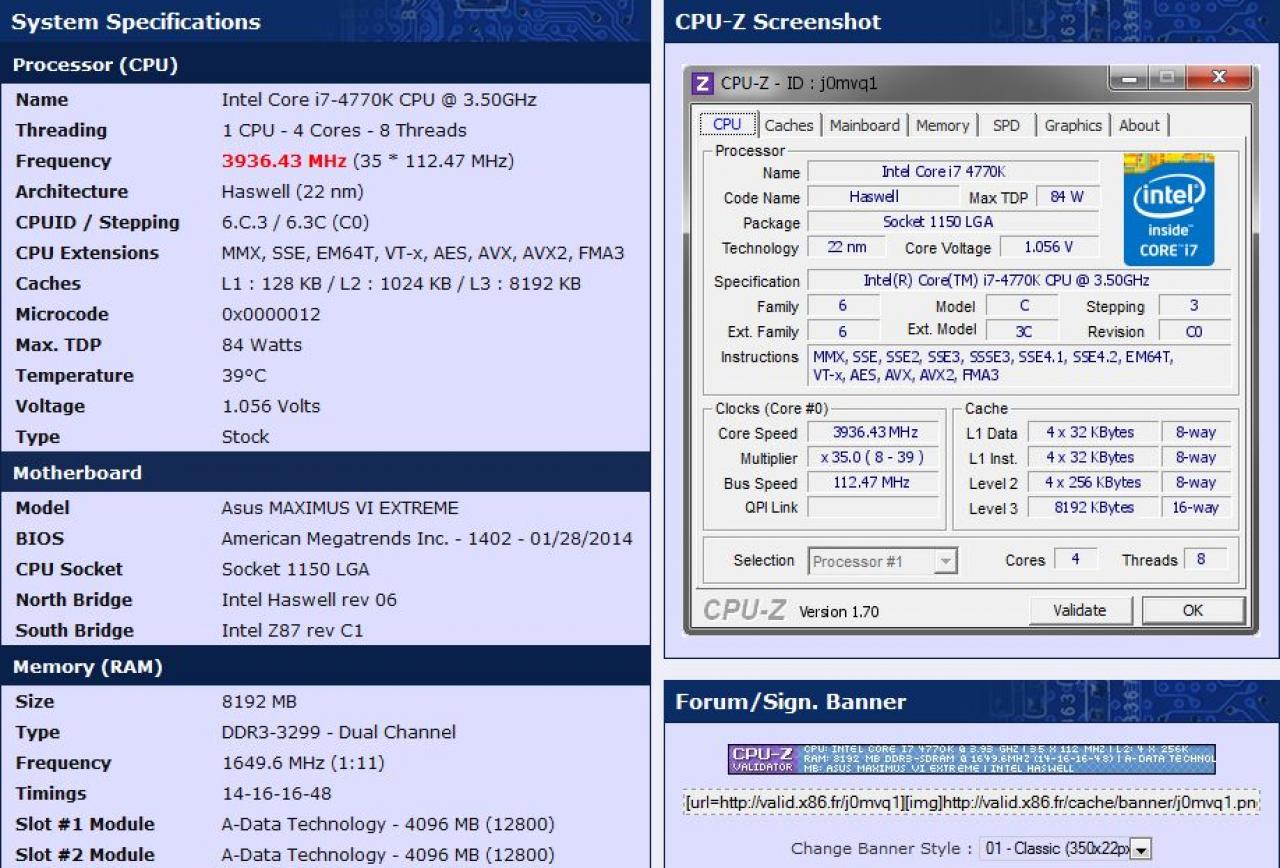[14/08/2014] Taktgewaltig: Bei einer RAM-Spannung von 1,70 Volt können wir eine Taktfrequenz von 1.649,6 MHz (DDR3-3299) validieren. Damit sind die Module aber noch nicht ausgereizt - der Referenztakt limitiert.