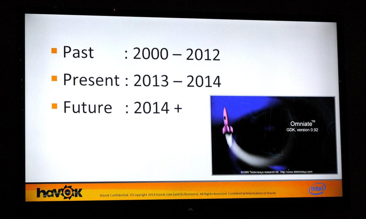 [13/08/2014] Havok Physics Middleware GDC Europe 1