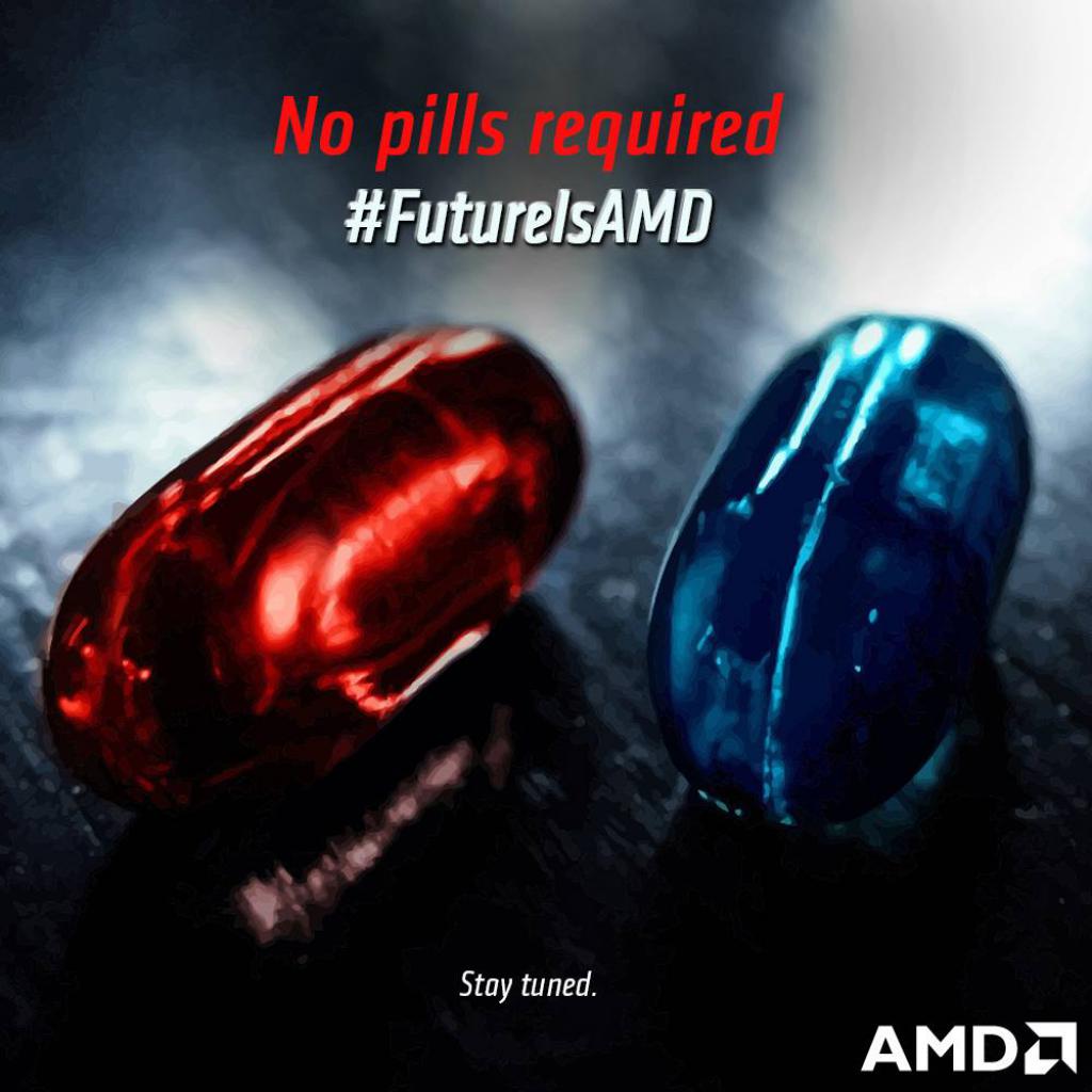 [21/09/2014] AMD Teaser: Kündigen eine blaue und rote Pille neue Grafikkarten an?