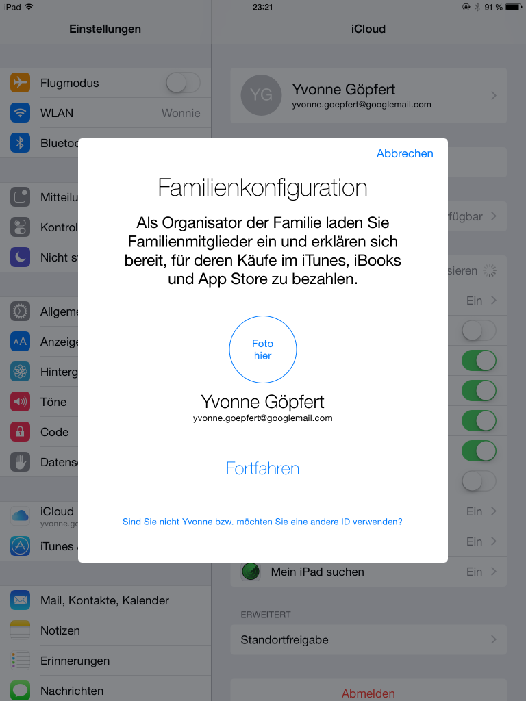[18/09/2014] iOS 8: Familienfreigabe einrichten