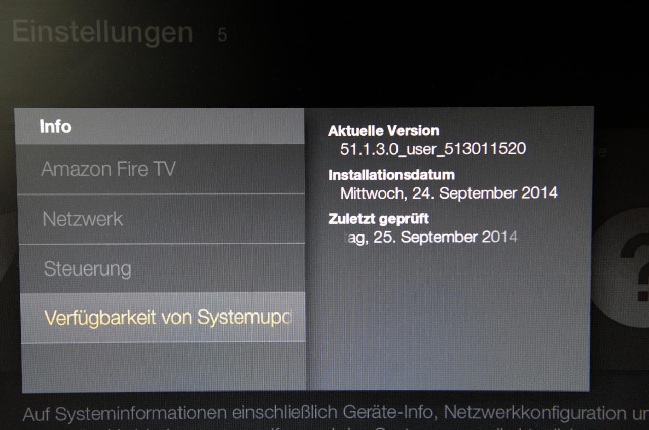 [25/09/2014] Fire TV: Unsere Testversion