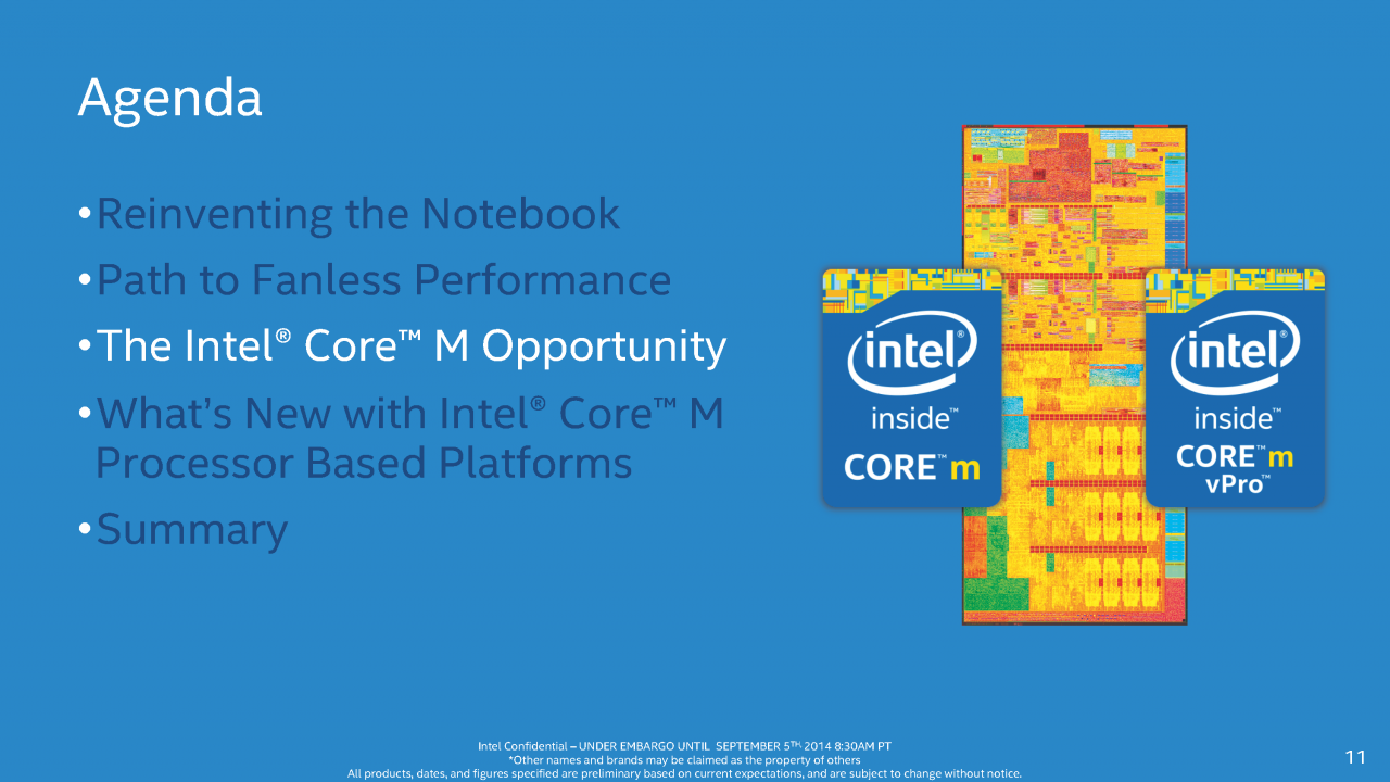 [05/09/2014] Intel Core M: Broadwell-Y offiziell veröffentlicht, Endgeräte ab Oktober, Massenproduktion in H1/2015 (10)