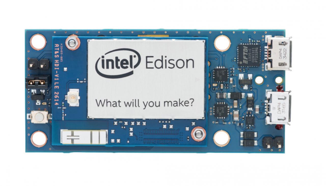 [12/09/2014] Intel Edison mit kleinem Breakout-Board