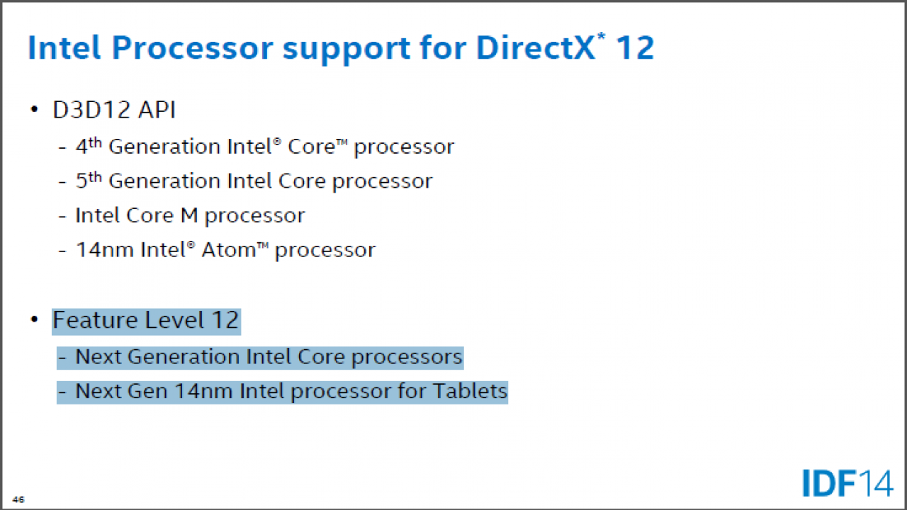 [10/09/2014] Intel Skylake: Erste Hardware mit DirectX 12 Feature-Level 12