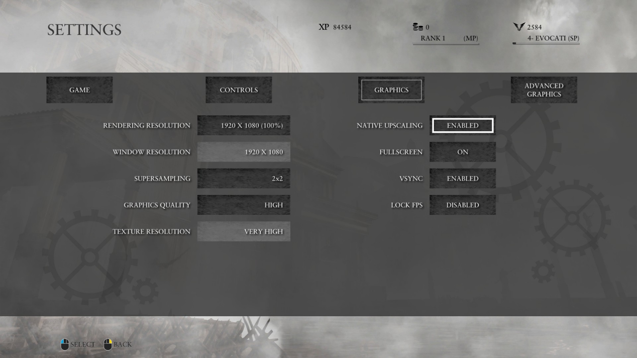 [24/09/2014] Ryse PC Optionen