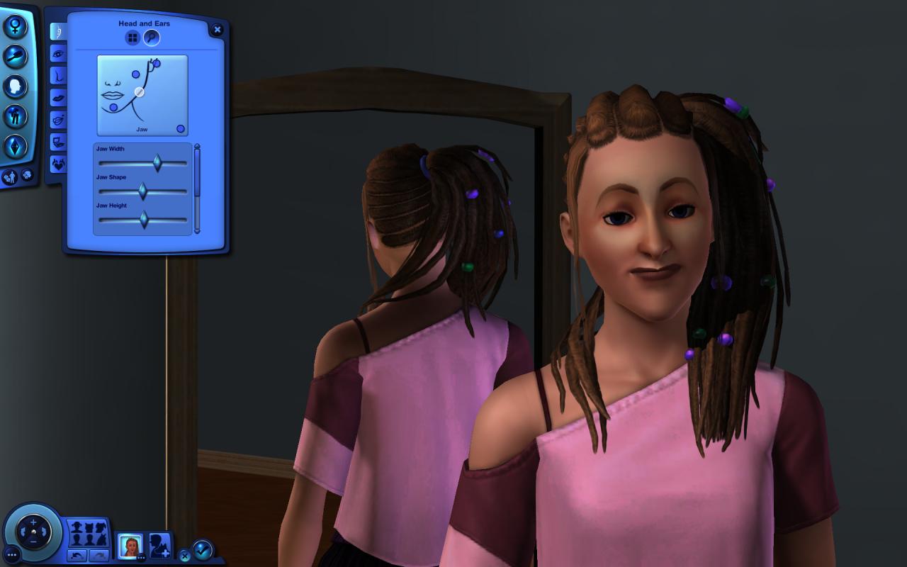 [08/09/2014] Für jedes Körperteil gibt es bei Sims 3 einen Regler.