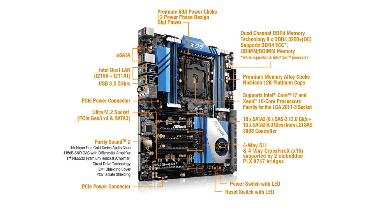 [09/10/2014] Asrock X99 Extreme11: High-End-Mainboard nun offiziell angekündigt (2)