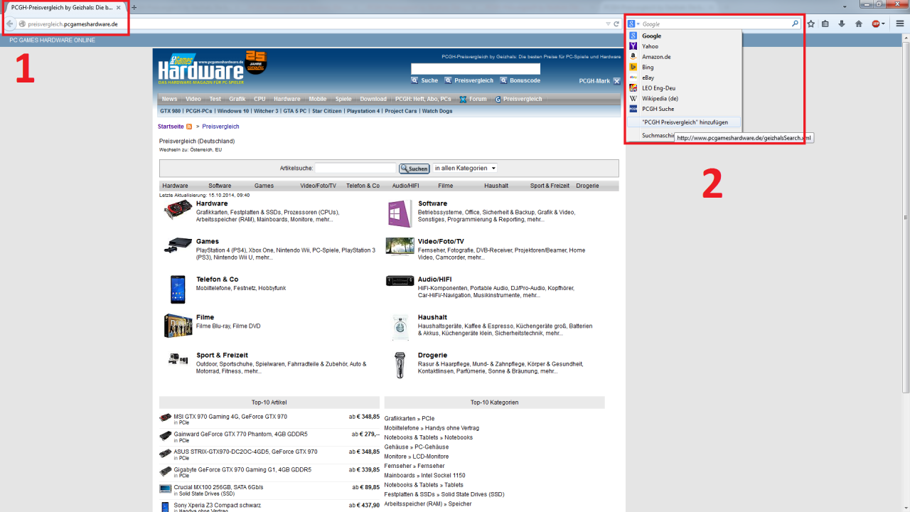 [15/10/2014] Preisvergleich-Suche in Firefox integrieren