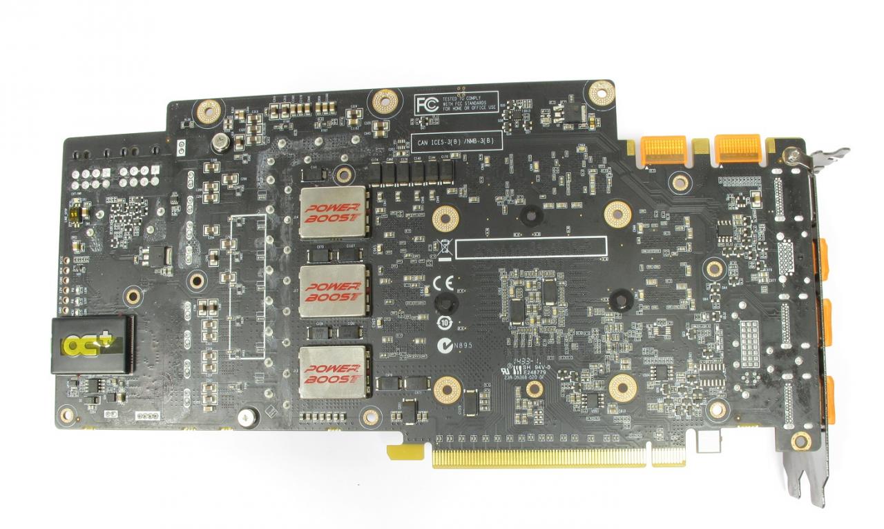 [08/10/2014] Zotac Geforce GTX 980 Amp Extreme: PCB Rückseite