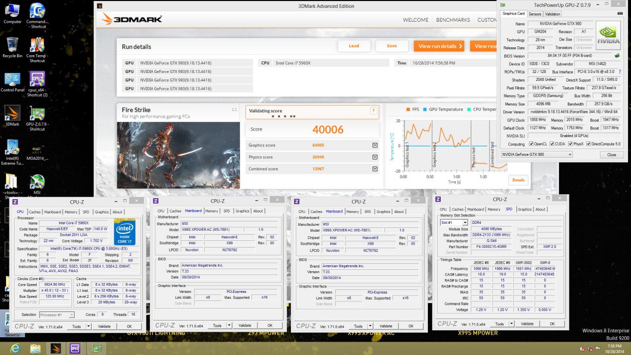 [24/10/2014] Neuer Weltrekord mit 4 x GTX 980: 40.000 Punkte in 3DMark Fire Strike geknackt (2)