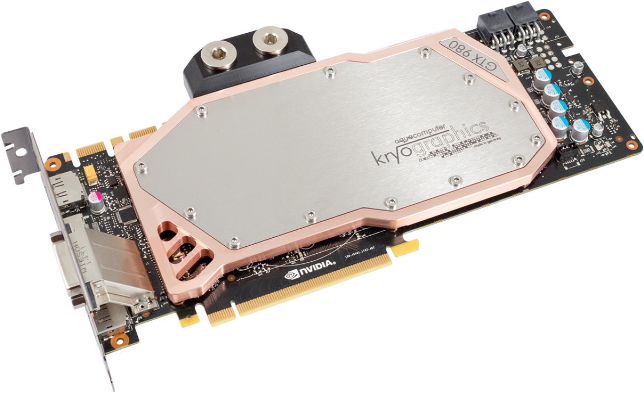 [09/10/2014] Wasserkühlung für Geforce GTX 980: Aqua Computer präsentiert Kyrographics Full Cover-Kühlblock (4)