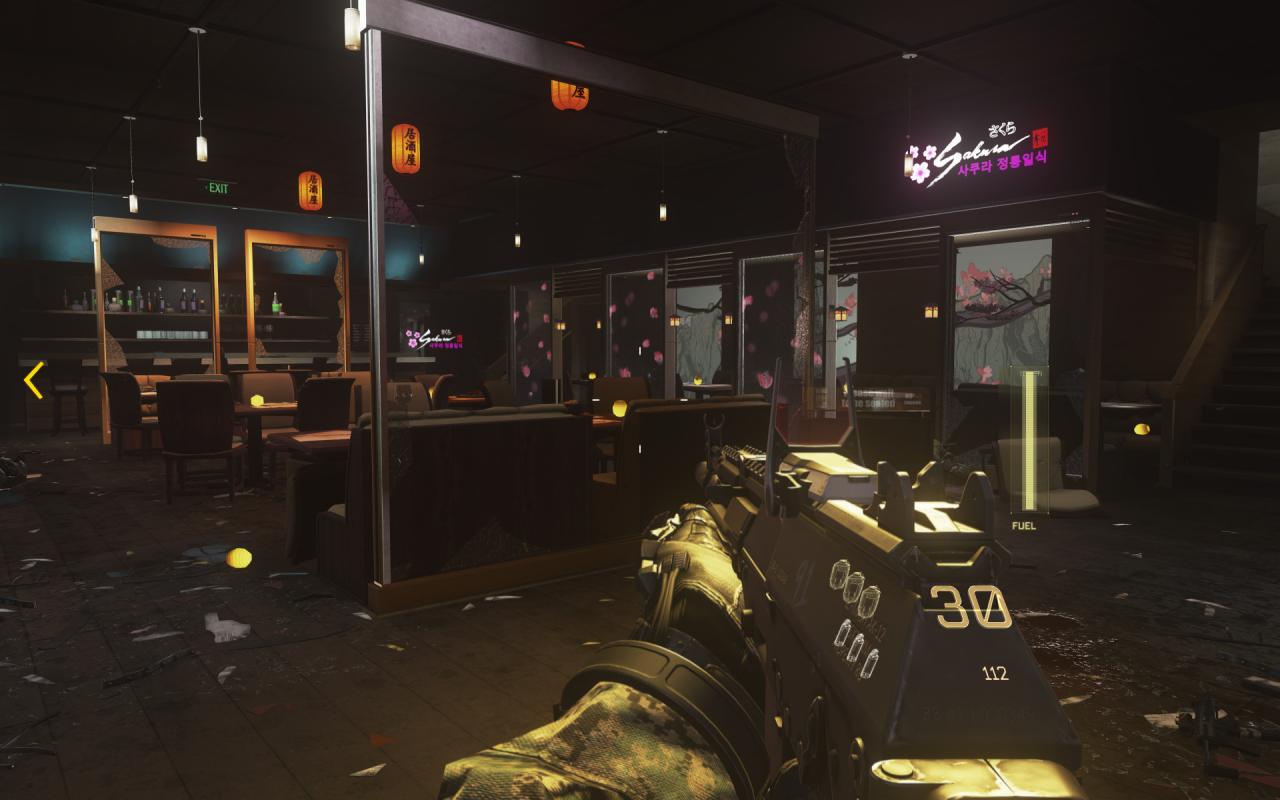[03/11/2014] Call of Duty: Advanced Warfare - Teile der Umgebung lassen sich zerstören, doch größtenteils ist die Levelarchitektur statisch.