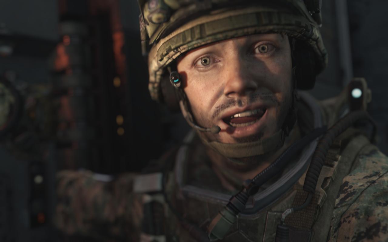 [03/11/2014] Call of Duty: Advanced Warfare - Hochdetaillierte Gesichter und lebendige Augen - in dieser Momentaufnahme etwas durch die Tiefenschärfe entzaubert.