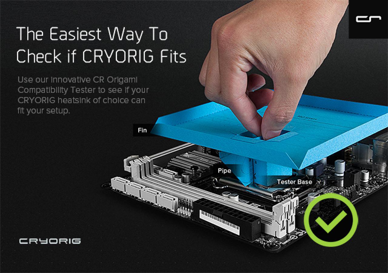 [25/11/2014] Bastelstunde bei Cryorig: Mit Papiermodell die CPU-Kühler-Kompatibilität überprüfen