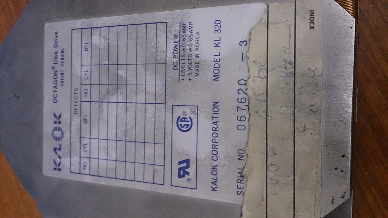 [07/11/2014] Update vom 07.11.2014: Festplatte von 1989 mit 20 MB