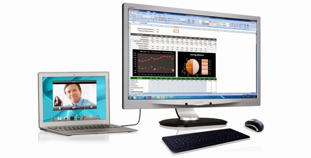[27/11/2014] Philips 231P4QUPES: Docking-Monitor mit USB 3.0 für Notebooks (4)