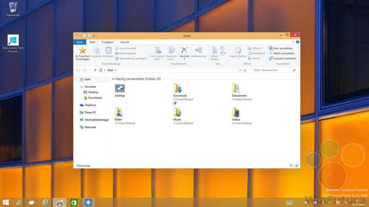 [30/11/2014] Windows 10: Erste Screenshots der deutschen Version gesichtet (2)