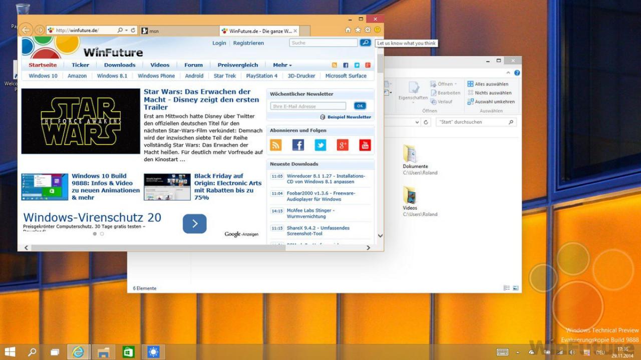 [30/11/2014] Windows 10: Erste Screenshots der deutschen Version gesichtet (5)