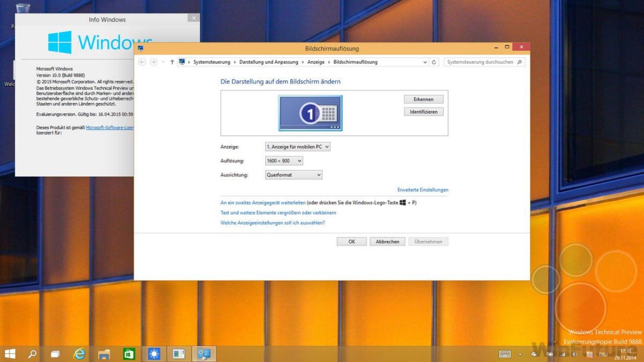 [30/11/2014] Windows 10: Upgrade von Testversion auf finale Ausgabe in Aussicht gestellt