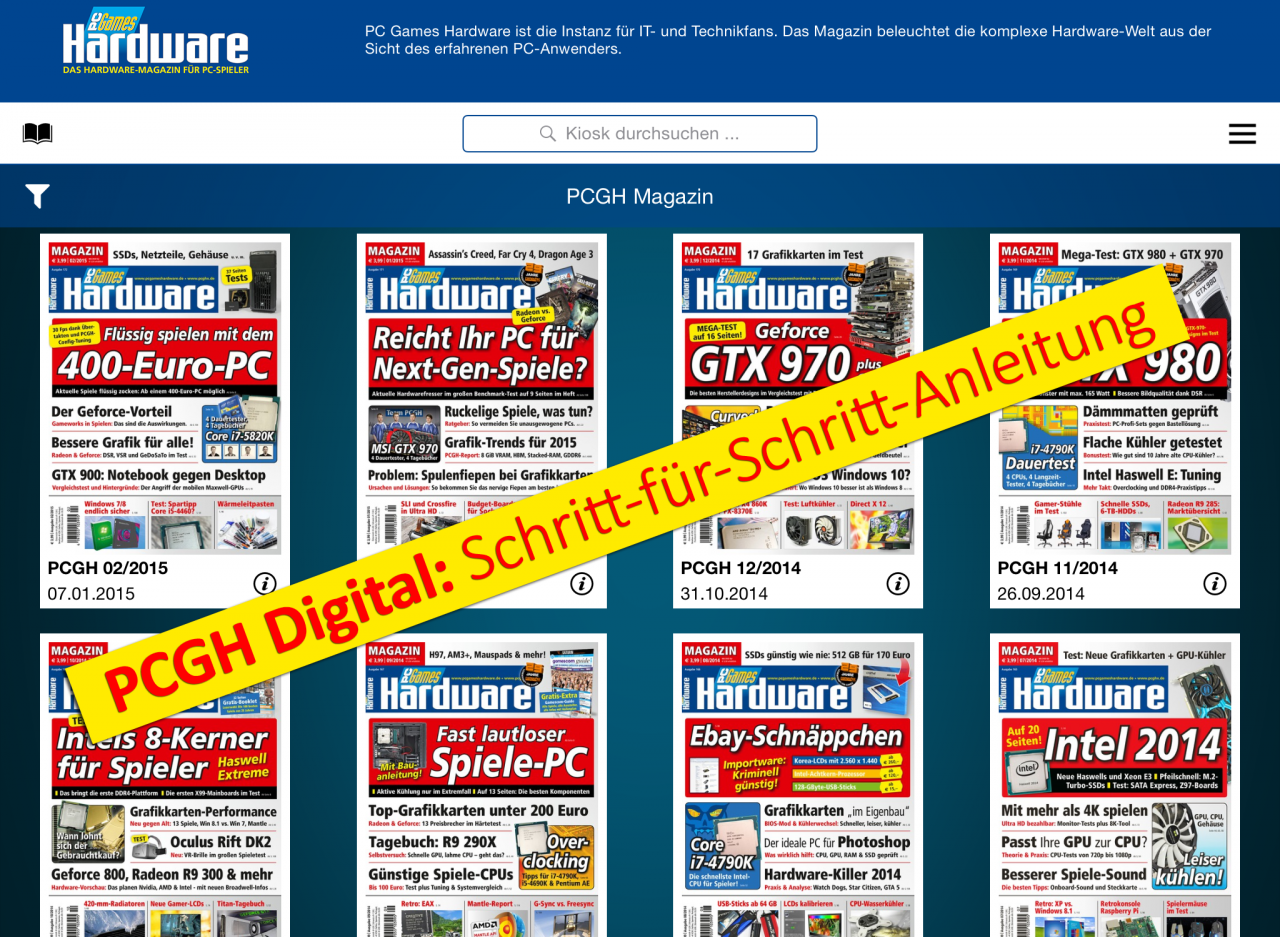 [23/01/2015] Sie wollen das PCGH-Heft auch auf dem Tablet, Smartphone oder im Browser lesen? Hier zeigen wir Ihnen, wie das funktioniert!