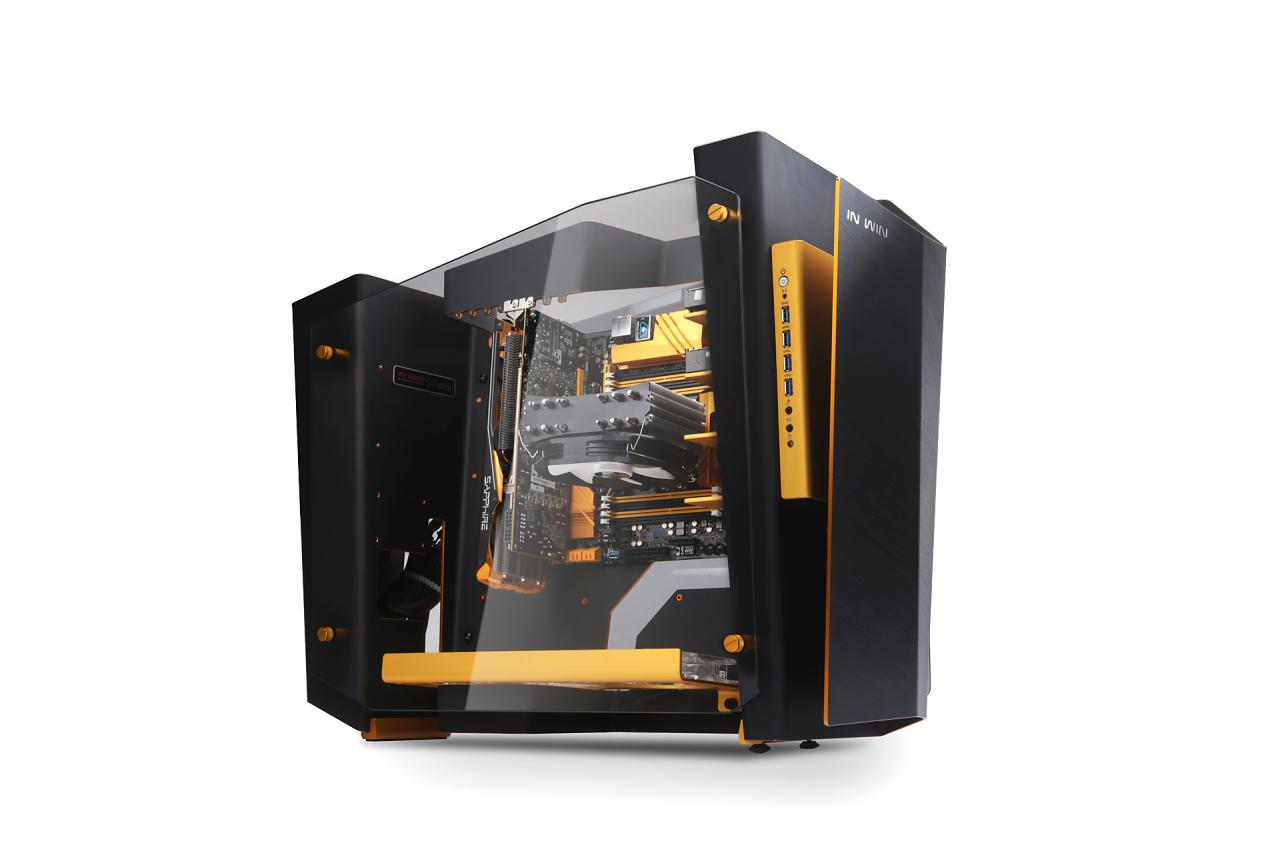 [30/01/2015] 25.01.2015 IN WIN S-Frame schwarz gold (1)