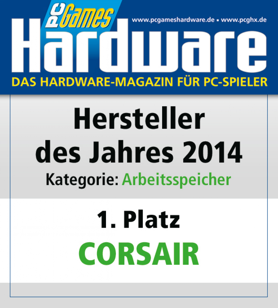 [27/01/2015] AWARD Arbeitsspeicher Platz 1 Corsair