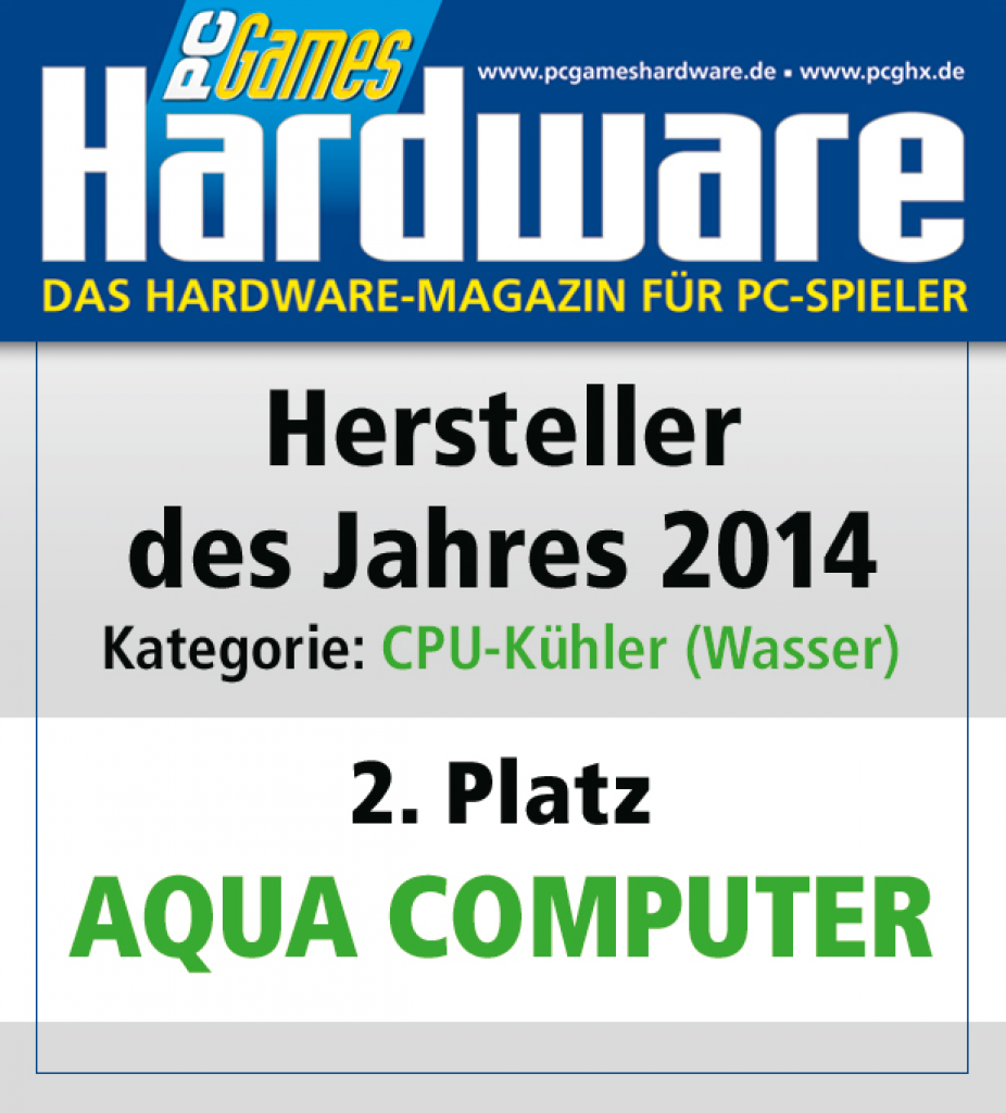 [27/01/2015] AWARD CPU Kühler Wasser Platz 2 Aqua Computer