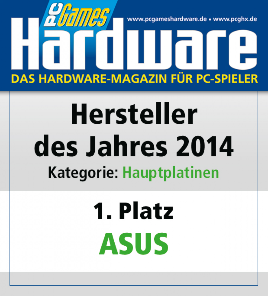 [27/01/2015] AWARD Hauptplatinen Platz 1 Asus